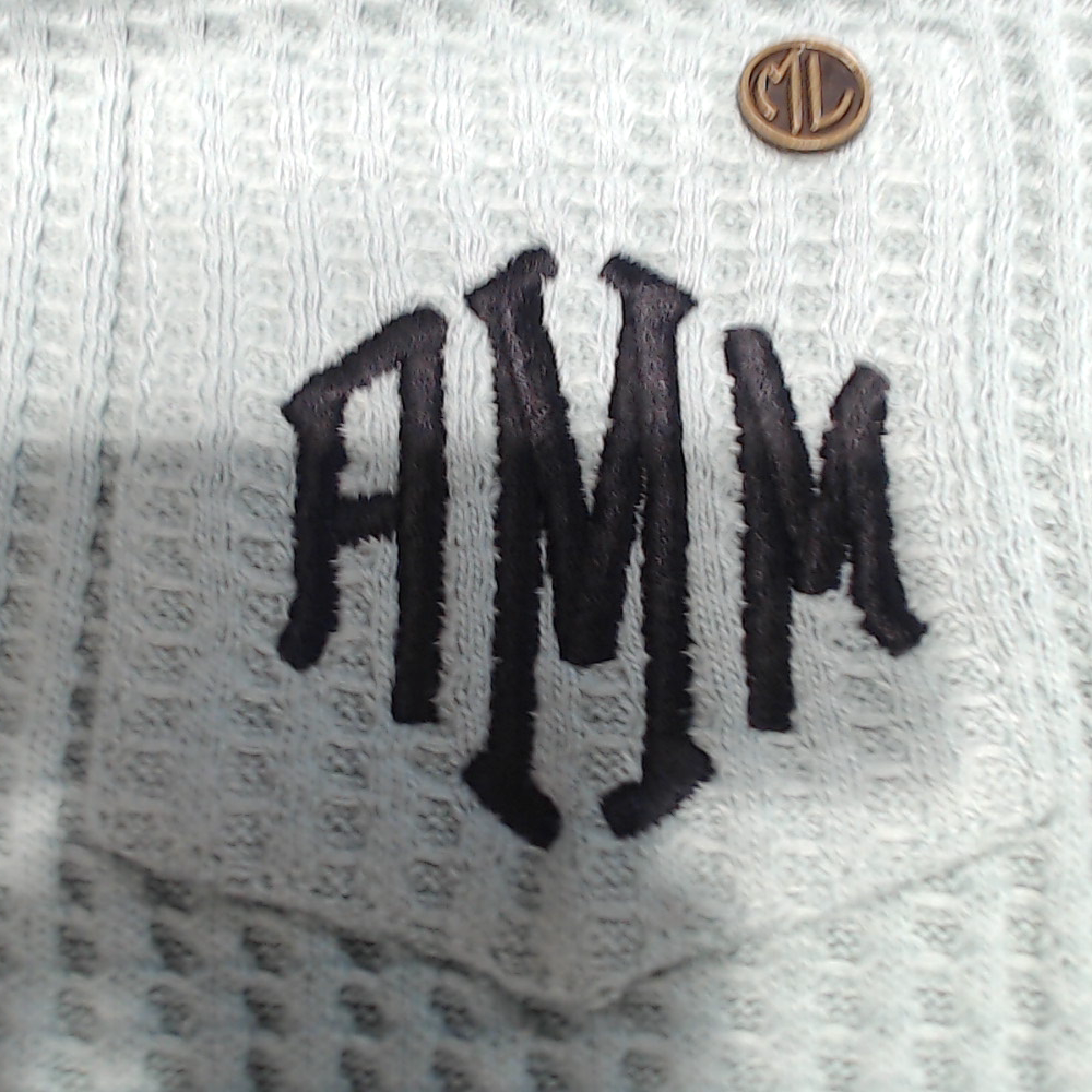 BLOOPER KIDS: Monogrammed Kids Waffle Crewneck Sweatshirt