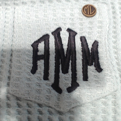 BLOOPER KIDS: Monogrammed Kids Waffle Crewneck Sweatshirt