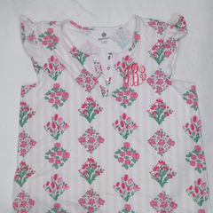 BLOOPER CLOTHING: Monogrammed Ruffle Pajama Top