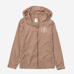 Monogrammed Lightweight Rain Jacket in Acorn