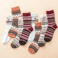 cabin socks group flatlay