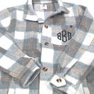 BLOOPER CLOTHING: Monogrammed Fuzzy Shacket