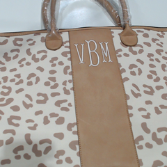 BLOOPER BAG: Monogrammed Leopard Weekender