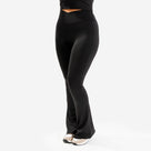 Crossover Flare Leggings | Black