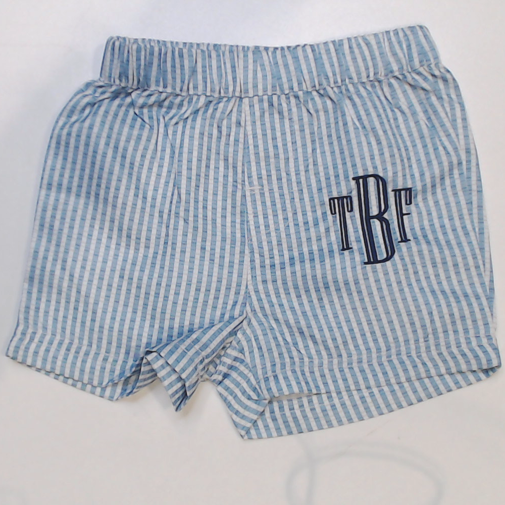 BLOOPER KIDS: Monogrammed Boys Swim Trunks
