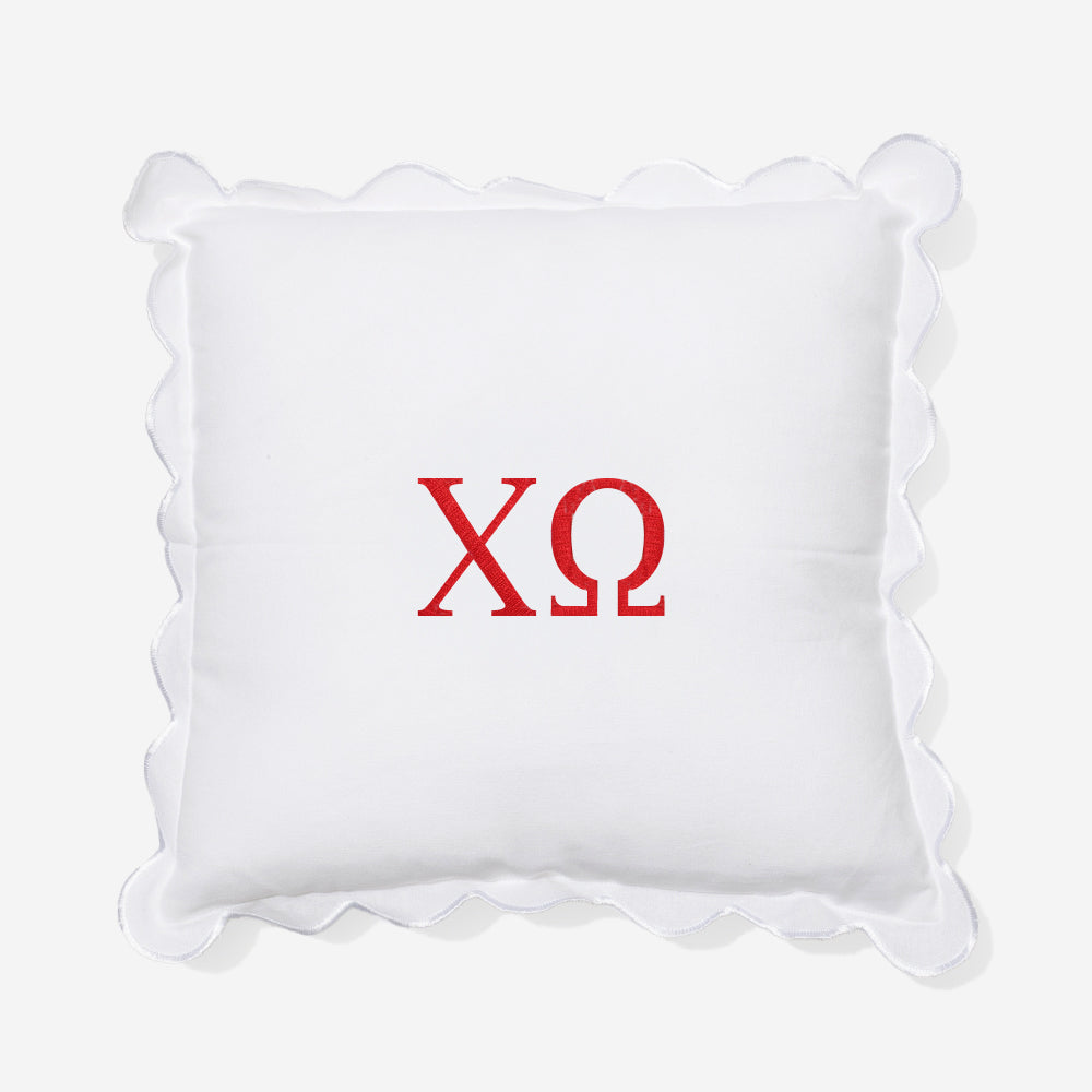 Chi Omega Pillow Sham | Monogrammed Sorority Home Décor