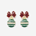 christmas earrings in ornament