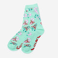 christmas socks in merry mint