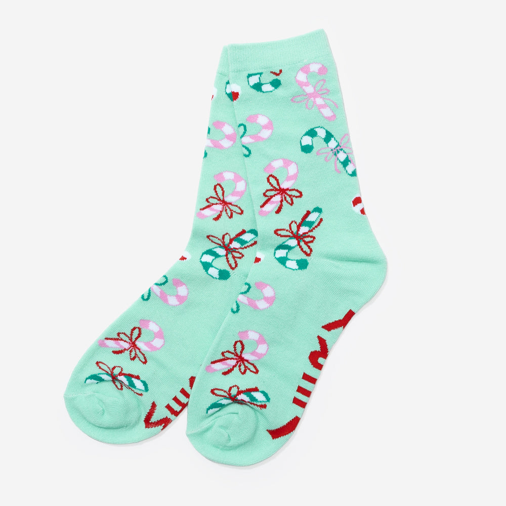 christmas socks in merry mint