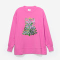 christmas sweatshirt in hot pink