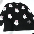 BLOOPER CLOTHING: Monogrammed Sequin Ghost Sweatshirt
