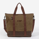 Personalized Waxed Canvas Cooler | Brown