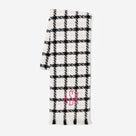Monogrammed Plaid Scarf | Black/White
