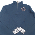 BLOOPER CLOTHING: Monogrammed Quarter Zip Sweatshirt