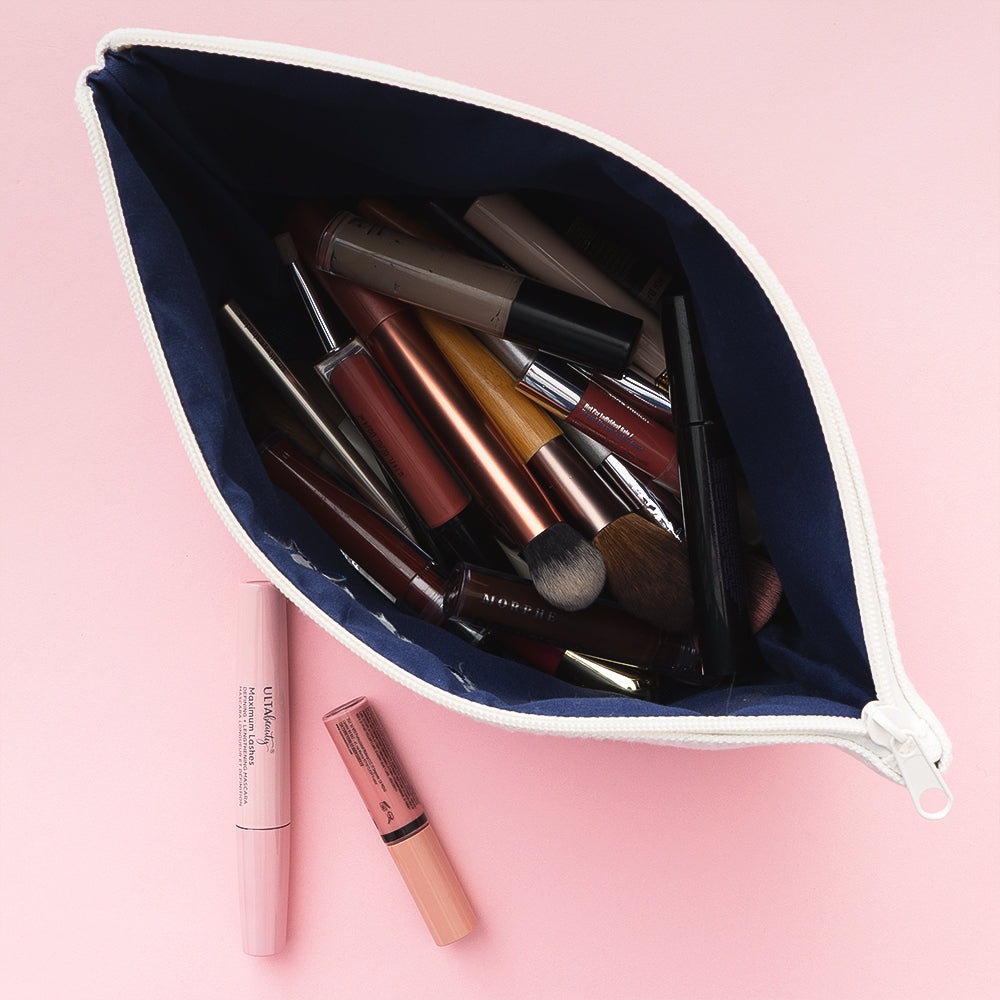 classic canvas cosmetic bag open shot