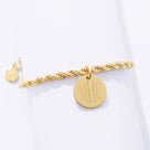 Monogrammed Twisted Rope Bracelet | Gold