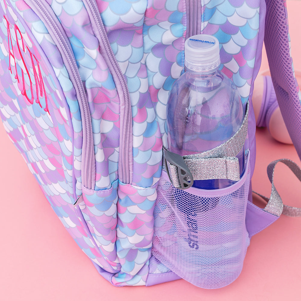 close up of mermaid magic backpack