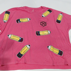 BLOOPER CLOTHING: Monogrammed Sequin Teacher Tee
