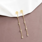 Monogrammed Crystal Duster Earrings | Gold