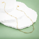 Crystal Station Necklace | Gold