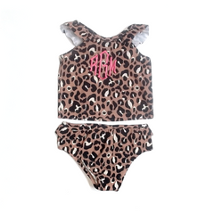 BLOOPER KIDS: Monogrammed Kids Ruffle Tankini
