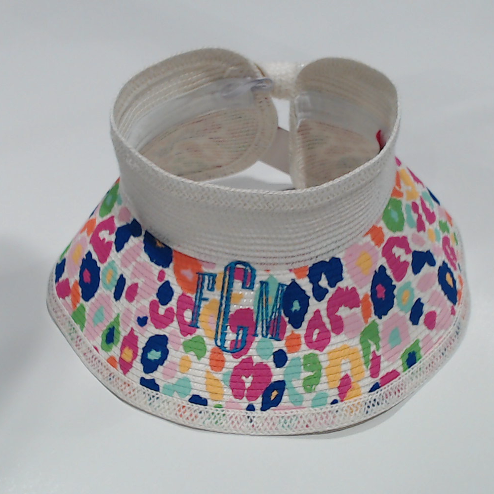 BLOOPER ACCESSORY: Monogrammed Packable Straw Visor