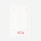 Alpha Gamma Delta Scalloped Picture Frame | Clear