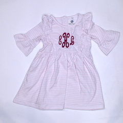 BLOOPER KIDS: Monogrammed Kids Ruffle Dress