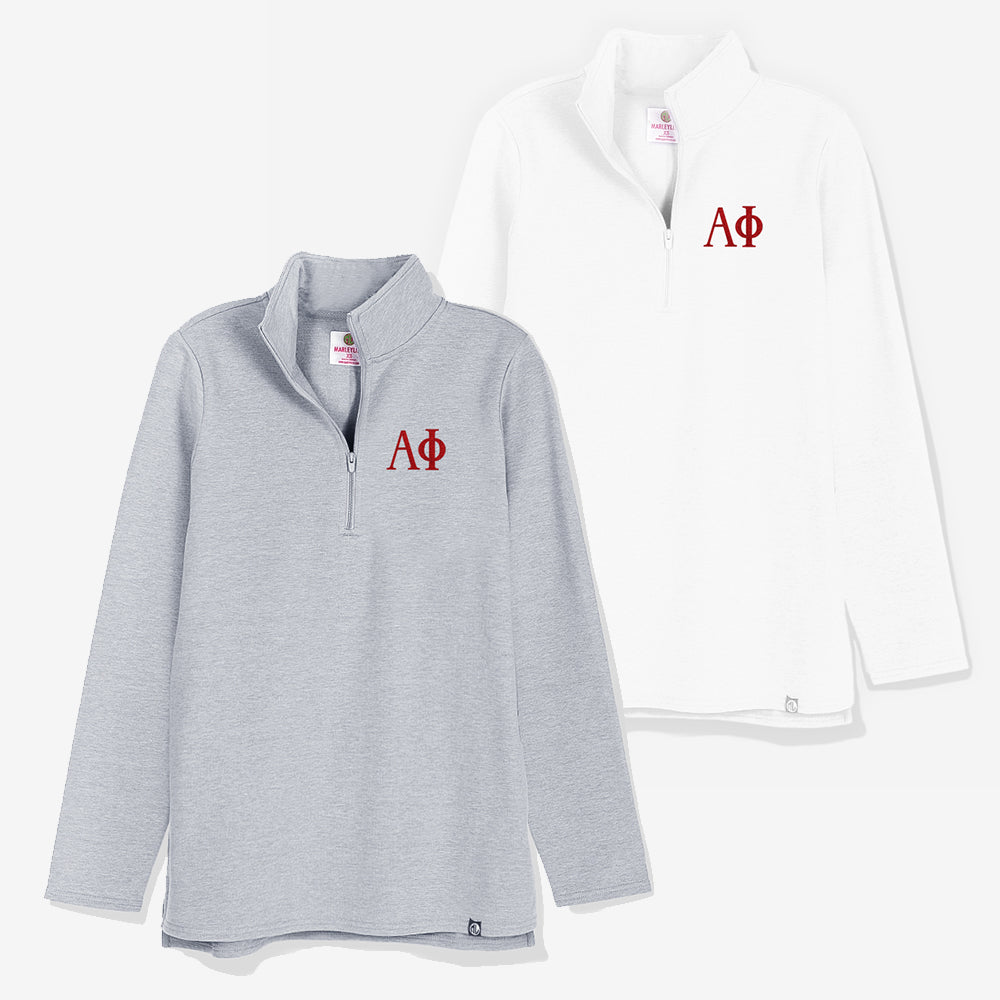 Alpha Phi Pullover Sweatshirt |Sorority Quarter Zip