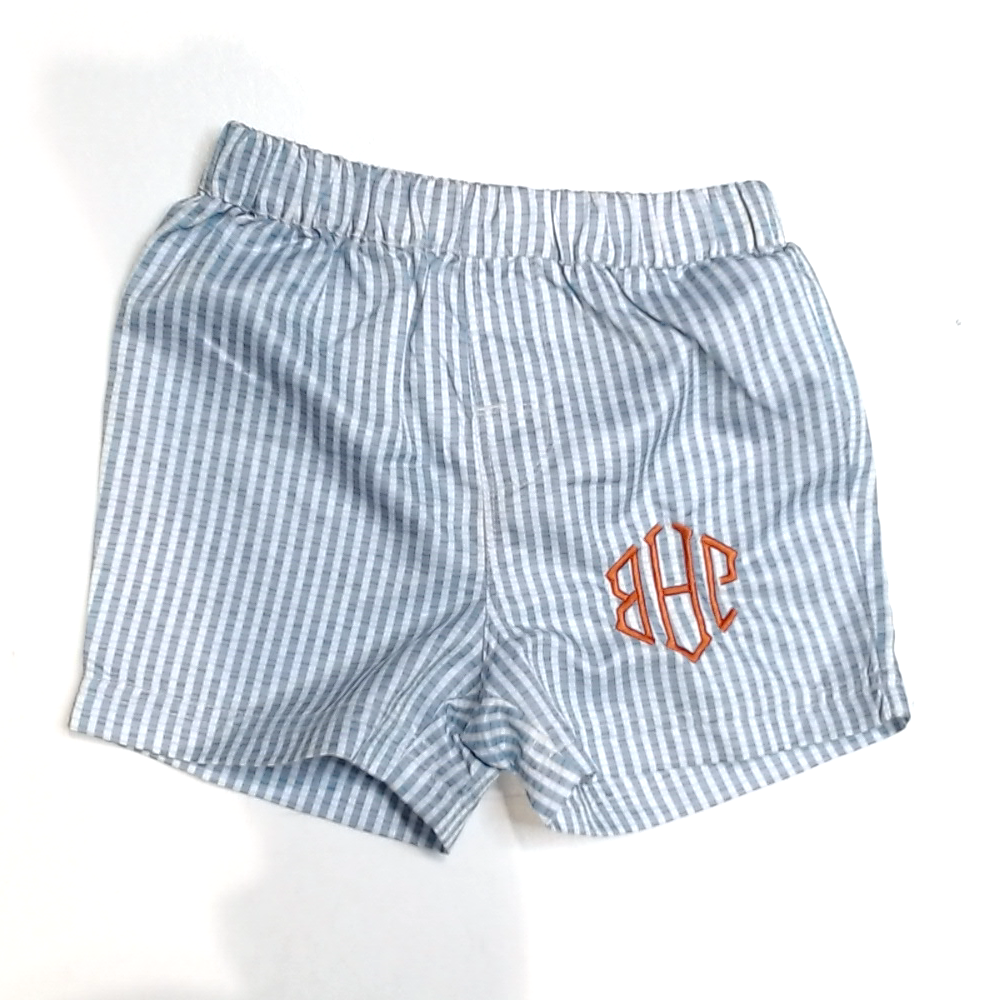 BLOOPER KIDS: Monogrammed Boys Swim Trunks