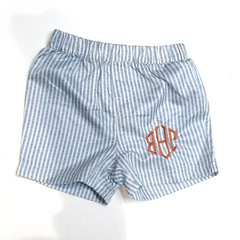 BLOOPER KIDS: Monogrammed Boys Swim Trunks