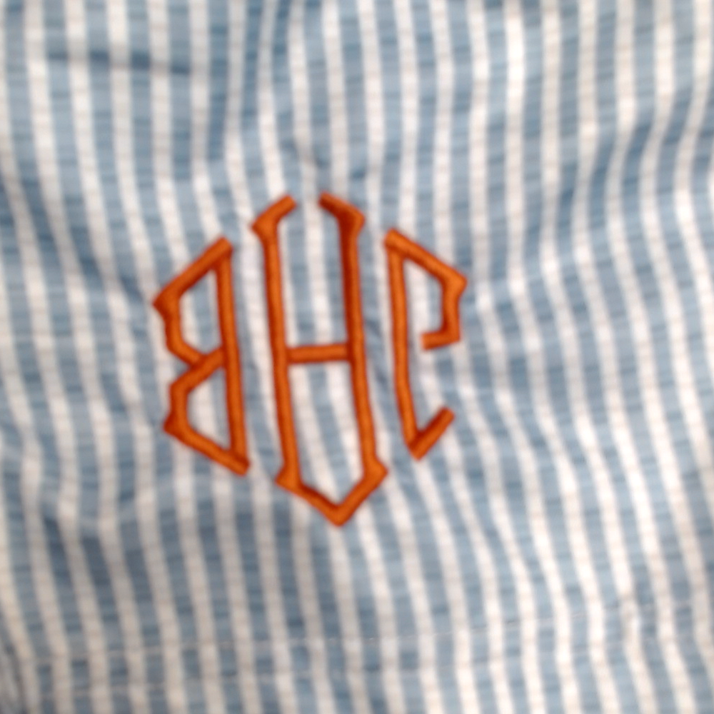 BLOOPER KIDS: Monogrammed Boys Swim Trunks