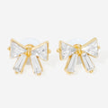 crystal bow earrings