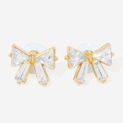 crystal bow earrings