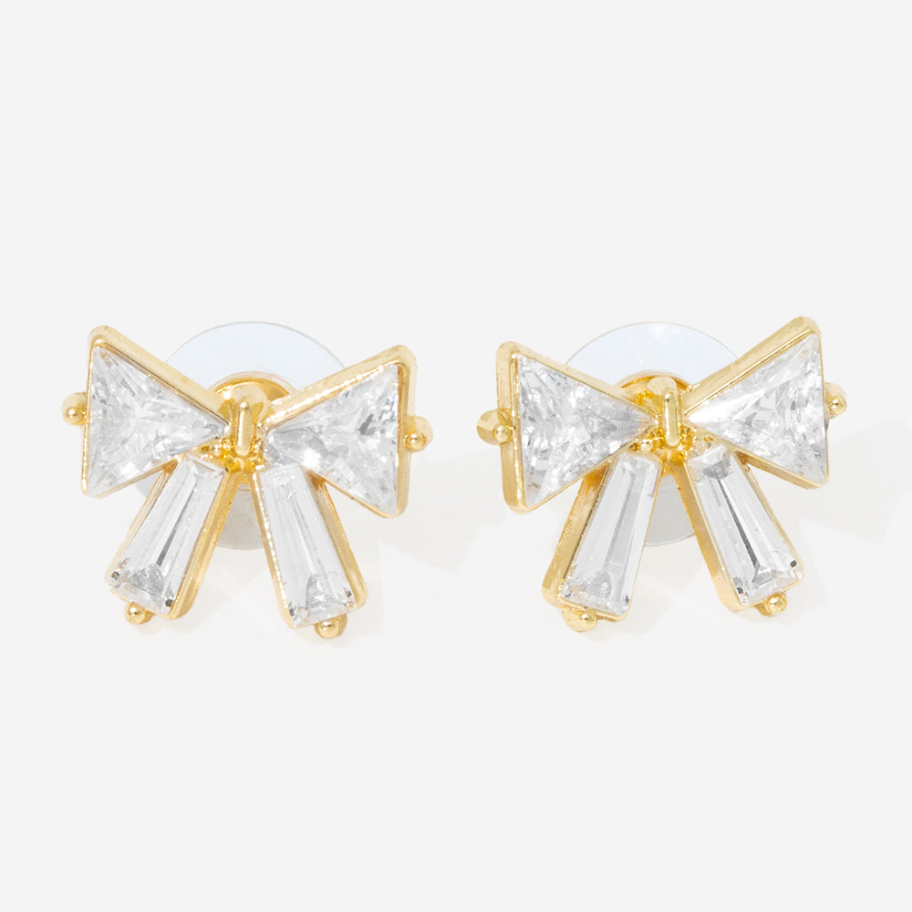 crystal bow earrings