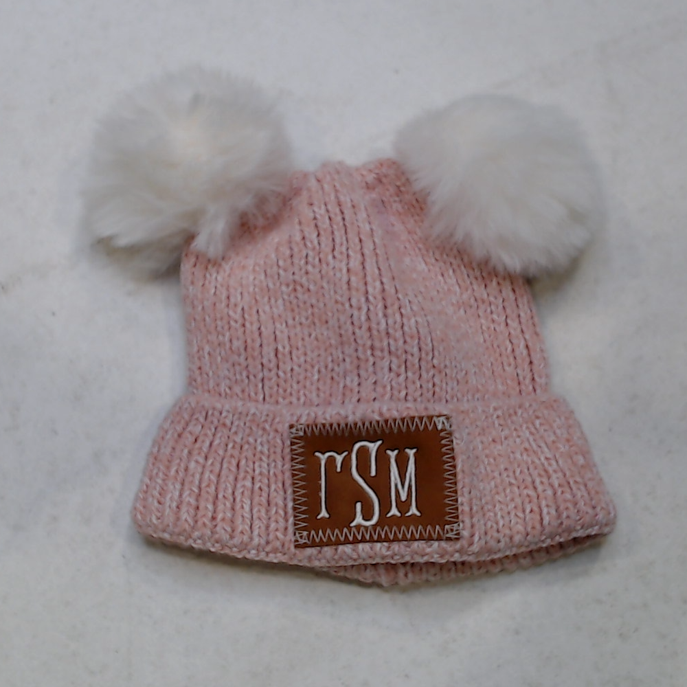 BLOOPER KIDS: Monogrammed Kids Pom Pom Beanie