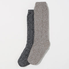 Pack of Duck Boot Socks in Black & Brown