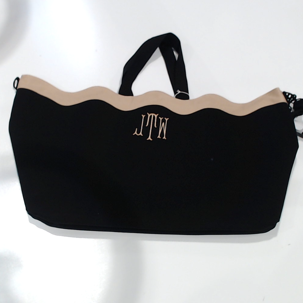 BLOOPER BAG: Monogrammed Wavy Top Weekender