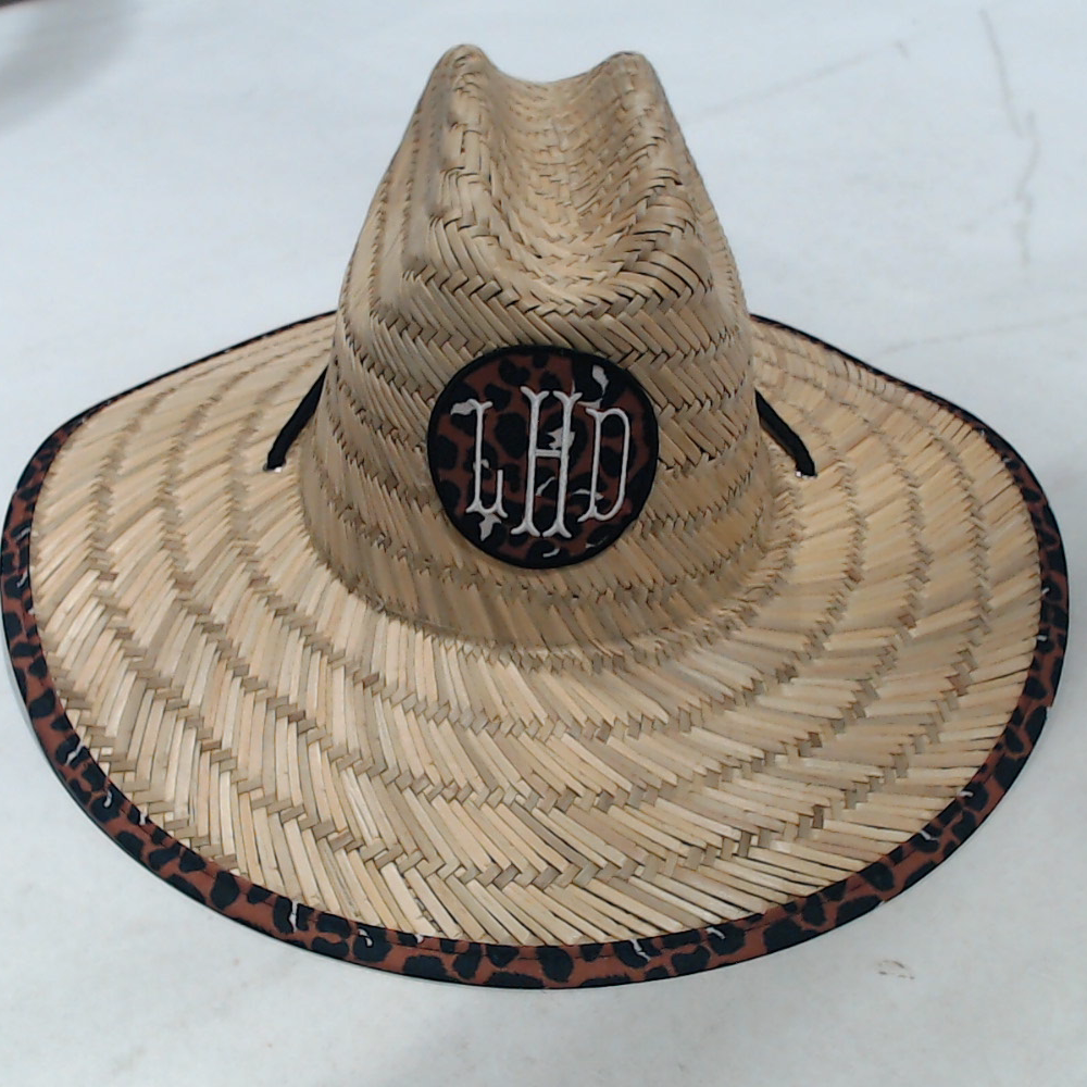 BLOOPER ACCESSORY: Monogrammed Straw Hat