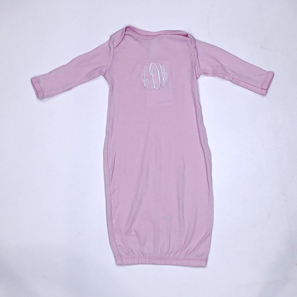 BLOOPER KIDS: Monogrammed Baby Layette Gown