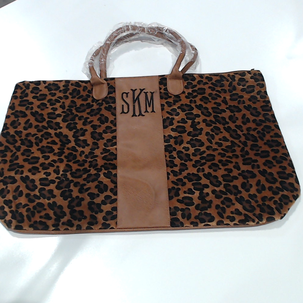 BLOOPER BAG: Monogrammed Leopard Weekender