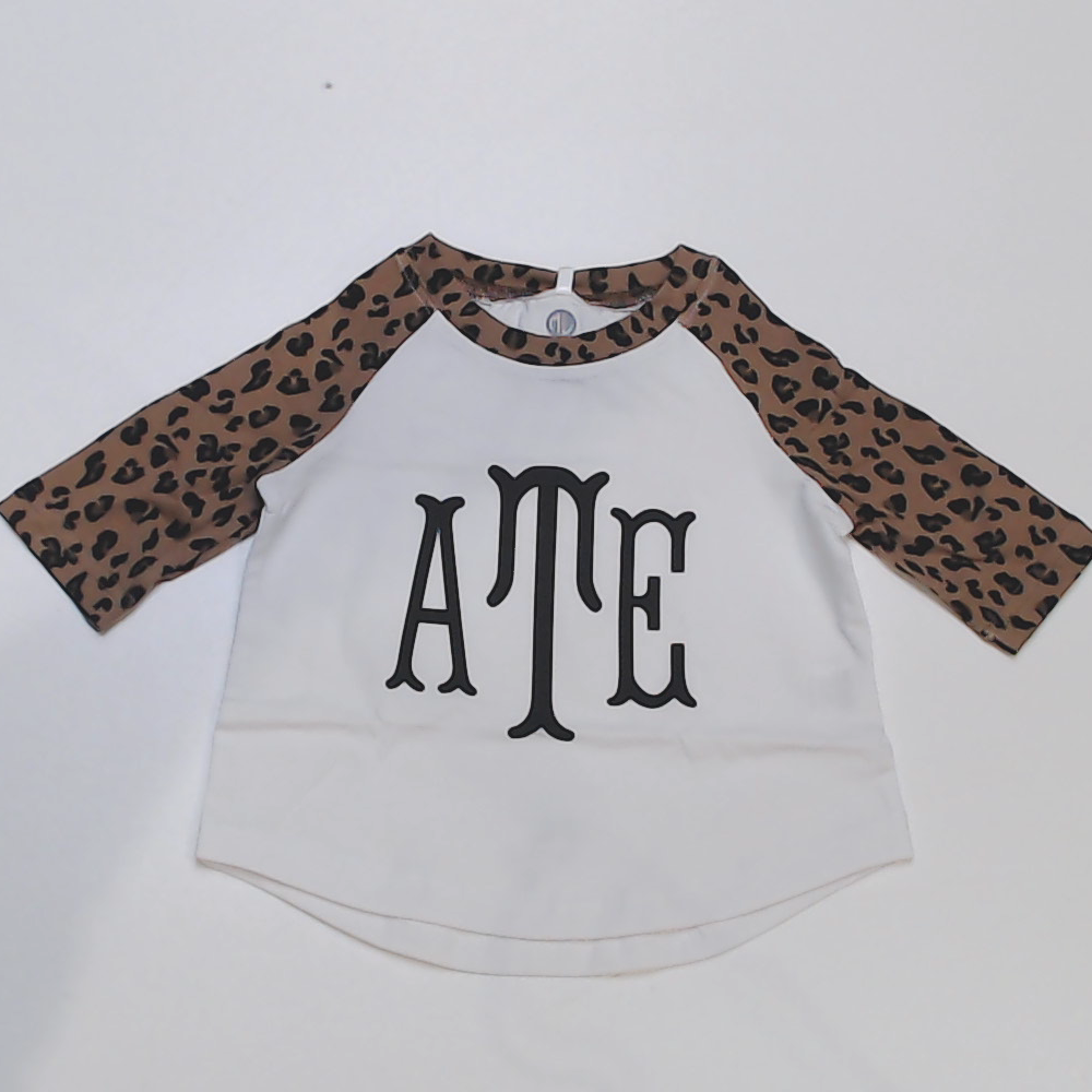 BLOOPER KIDS: Monogrammed Kids Raglan Tunic