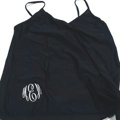 BLOOPER SWIM: Monogrammed Ruched Tankini