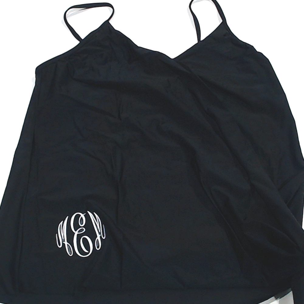 BLOOPER SWIM: Monogrammed Ruched Tankini