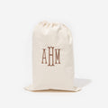 Monogrammed Drawstring Travel Bag in Natural