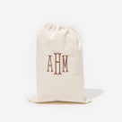 Monogrammed Drawstring Travel Bag | Natural