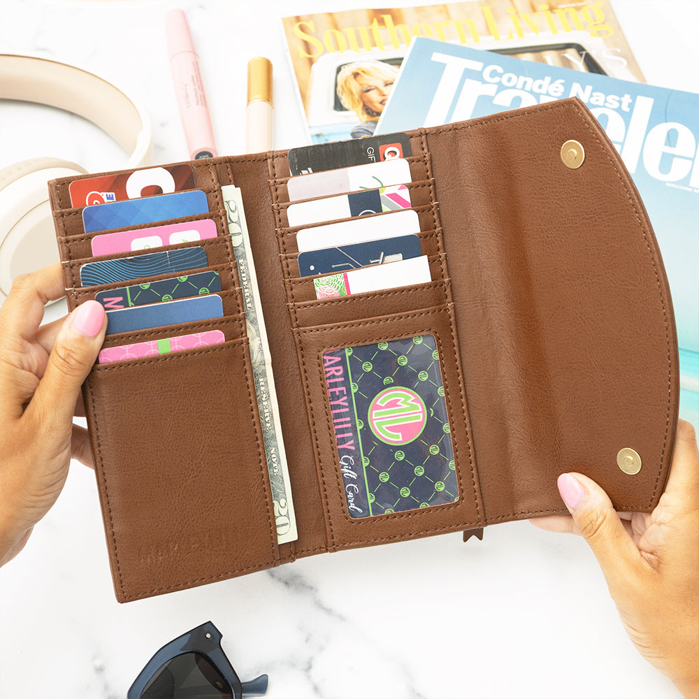 brown leather wallet inside shot 2025
