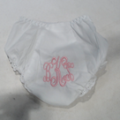 BLOOPER KIDS: Monogrammed White Eyelet Baby Bloomers