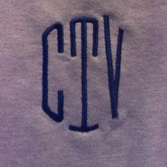 BLOOPER CLOTHING: Monogrammed Striped Sleeve Shirt