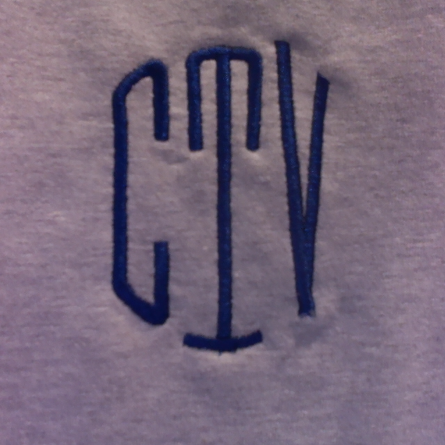 BLOOPER CLOTHING: Monogrammed Striped Sleeve Shirt